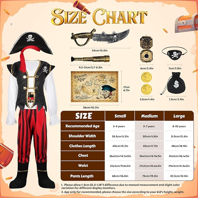 Disfraz de Pirata para Niño miniatura 7