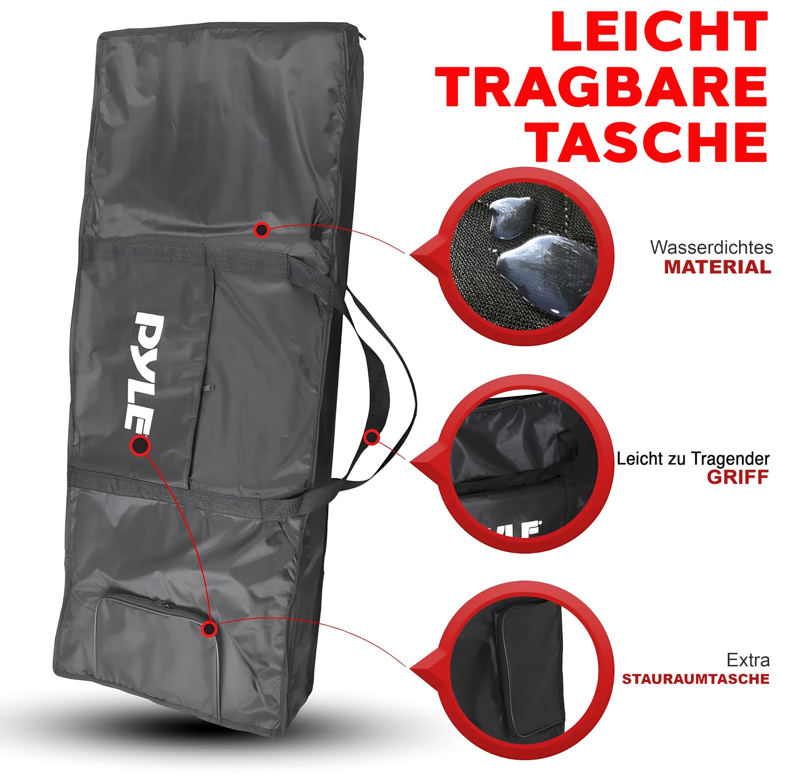 Pyle Keyboard für Anfänger, 61- Tasten E-Piano mit Pitch Bend & Vibrato, Inkl. Ständer, Hocker, Sustain-Pedal, Kopfhörer & Tragetasche, LCD- Display, Klavierlektionen für Kinder & Erwachsene