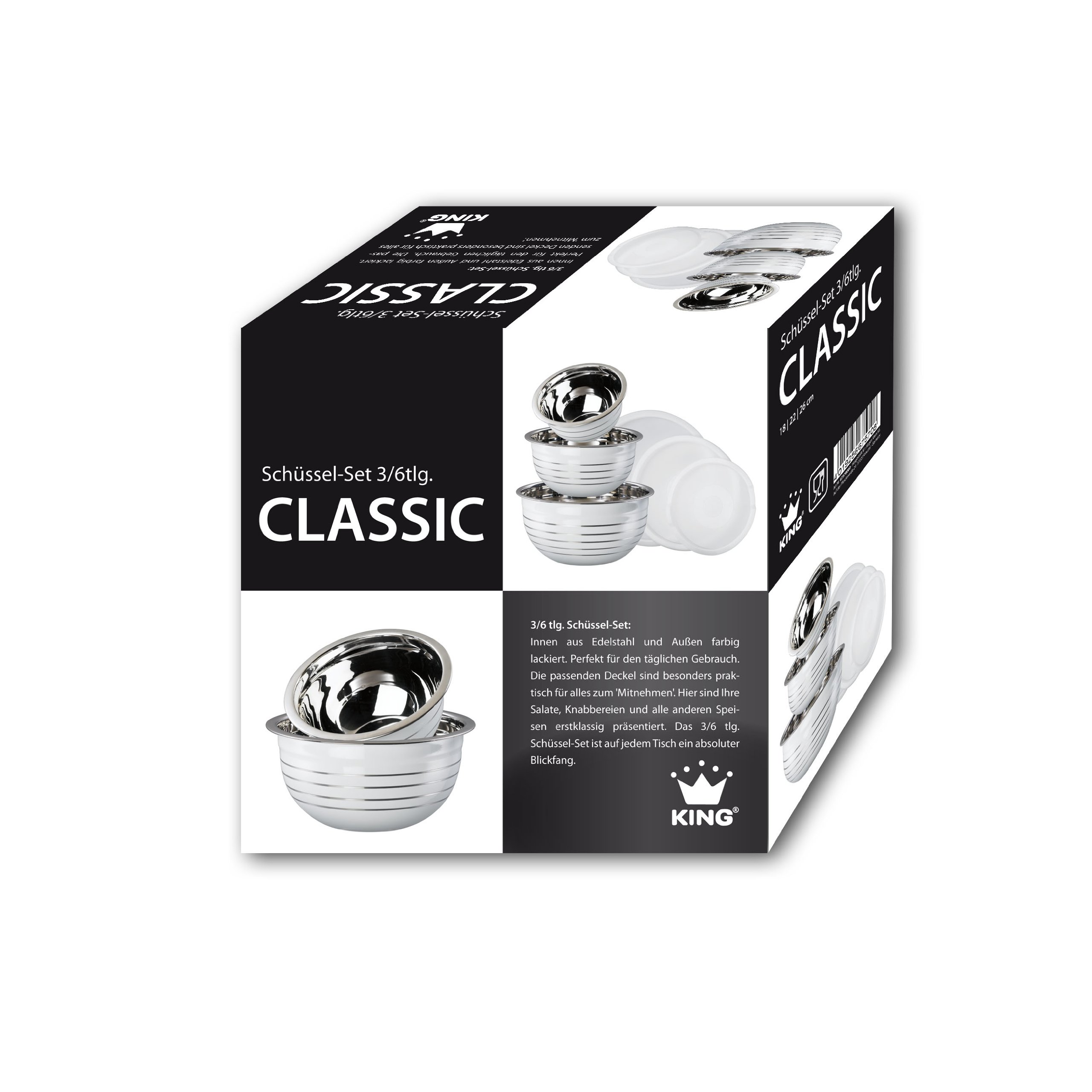 Kimmel Schüssel Set 3-teilig - 17cm Weiße Schälchen | Spülmaschinenfest & Stapelbar