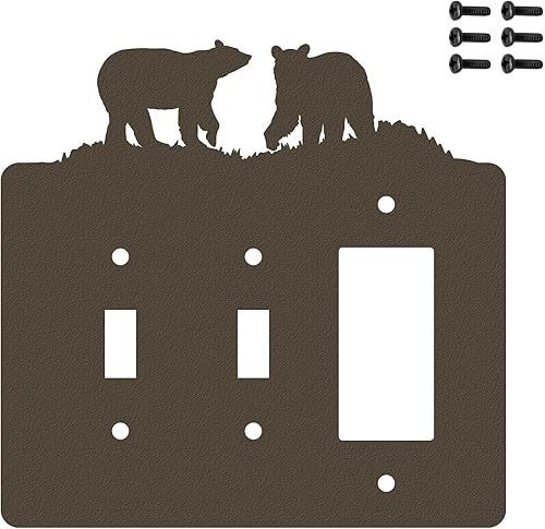 Miniatura 9 de Bear - Placa de pared dúplex individual (potencia única, negra) - Fabricado en Estados Unidos