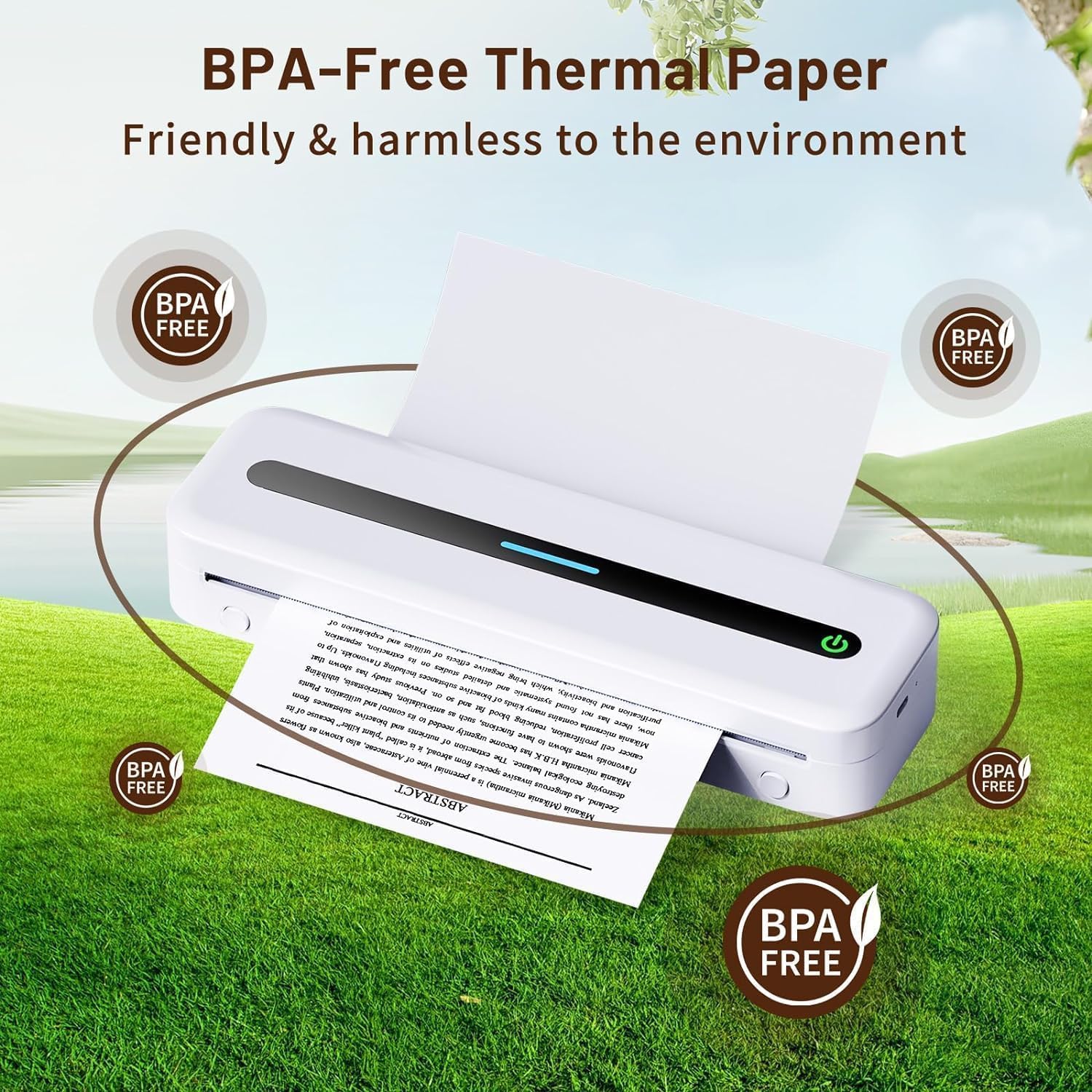 Double Dragon A4 Thermal Printer Paper | 100 Sheets | 210x297mm (8.27" x 11.69") | Compatible with Phomemo M08F, M832, M834, Q302, Brother, Munbyn & Other A4 Thermal Printers (100 Sheets)
