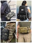NOOLA 60L Sac à dos tactique militaire pour hommes Armée 3 Sac à dos pour la journée avec sac à dos amovible avec porte-bouteille