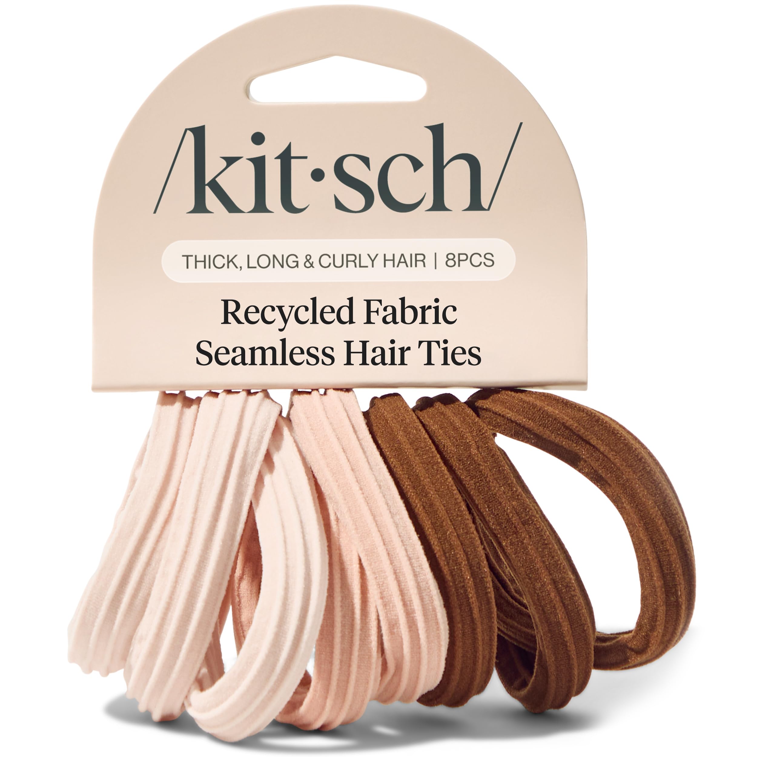 Kitsch Seamless Hair Ties No Damage - Stretchable Hair Bands for Strong All-Day Hold, Ponytail Holders | Hair Accessories for Girls | Ideal Gifts for