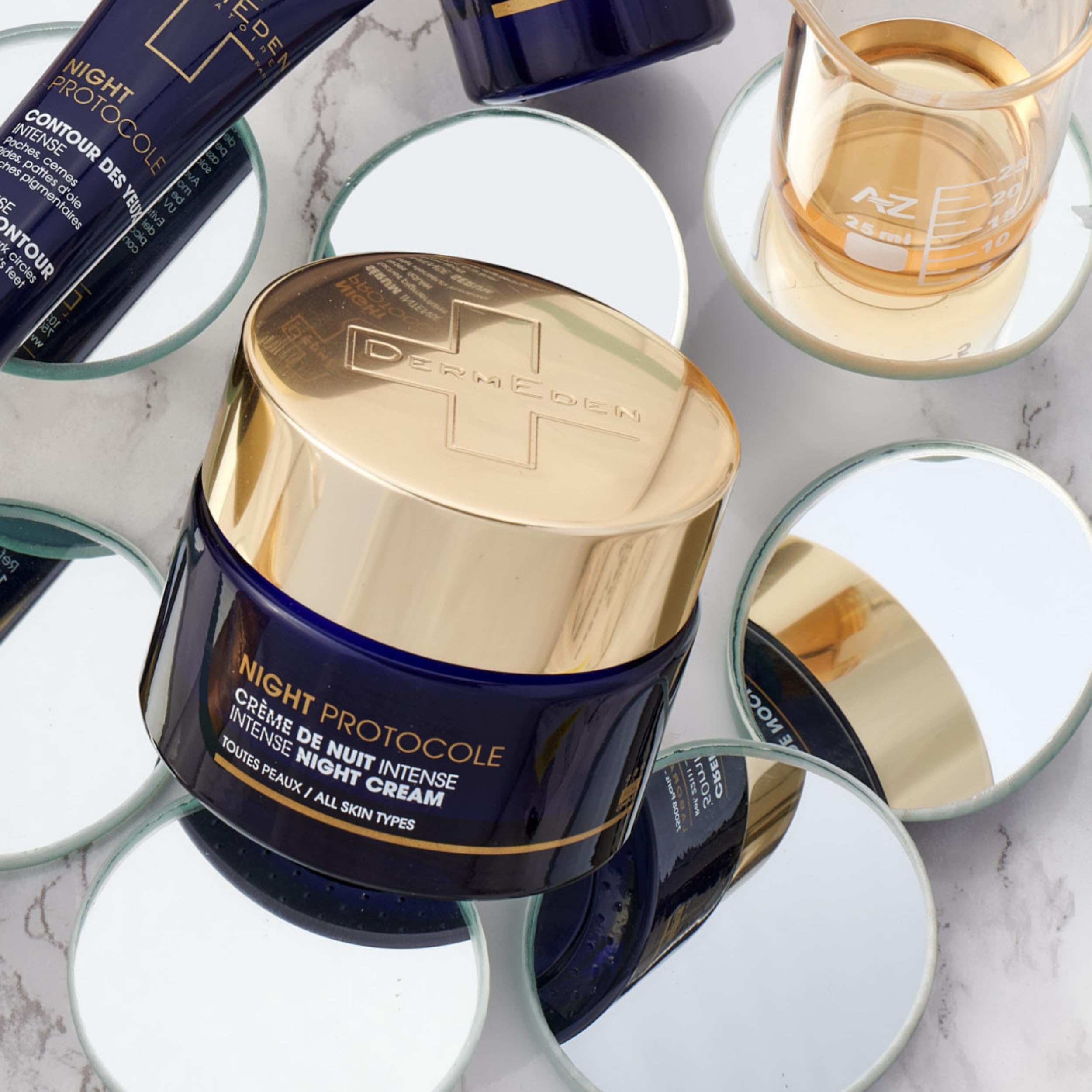 DermEden - Regenerierende Nachtcreme 50 ml - Fördert die Zellerneuerung für eine prallere, straffere und glattere Haut - Feuchtigkeitsspendend mit Peeling-Effekt - Französische Herstellung