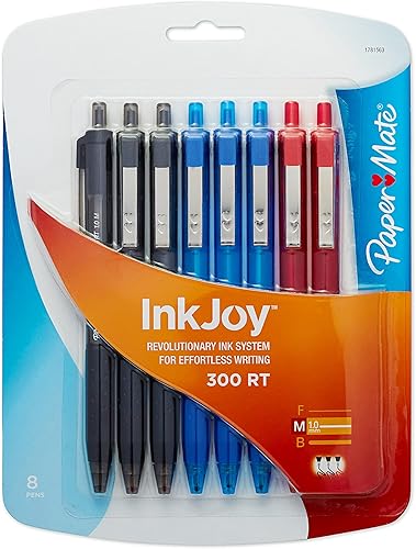 Paper Mate InkJoy 300RT Bolígrafo retráctil punta media colores surtidos 8 unidades