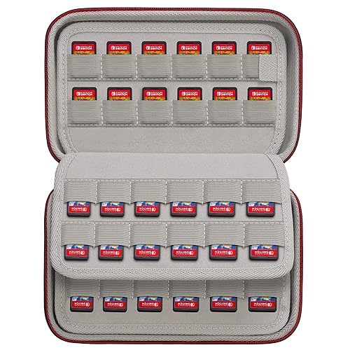 Elonbo Switch Game Card Case for Nintendo Switch or PS Vita Games, 96 Cartridge Slots Physical NS Game Cartridge Holder Durable Portable Thin