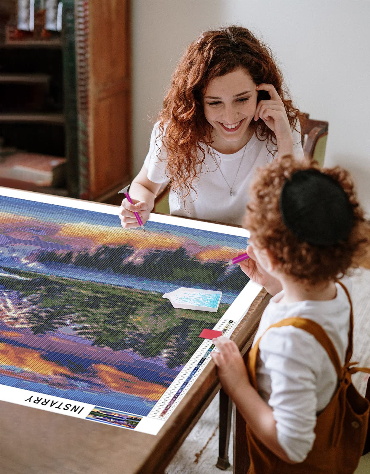 Instarry DIY 5D Diamond Painting Pintar con Diamantes Fénix Dorado Mural Pared D