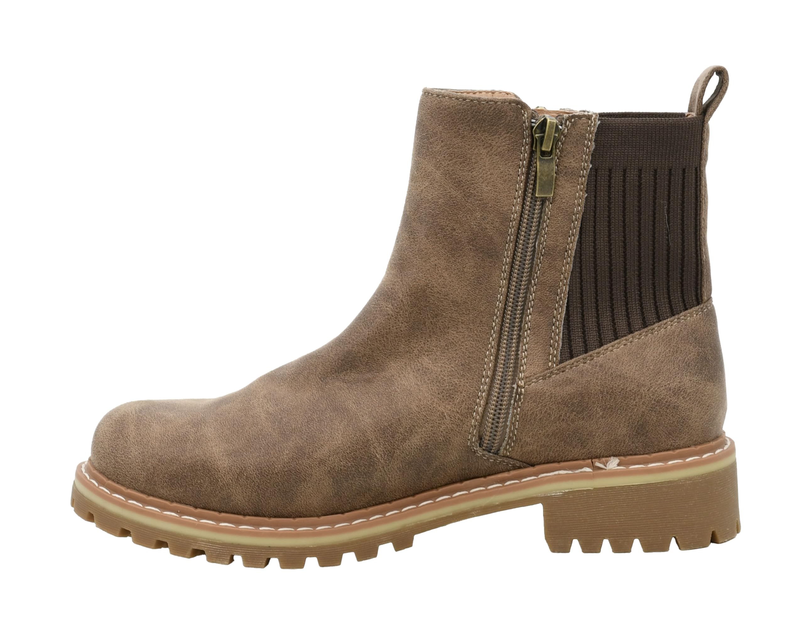 Corkys Footwear Dont Be Difficult Womens Chelsea Boot Featuring A Double Side Zipper Sock Top Upper A Lug