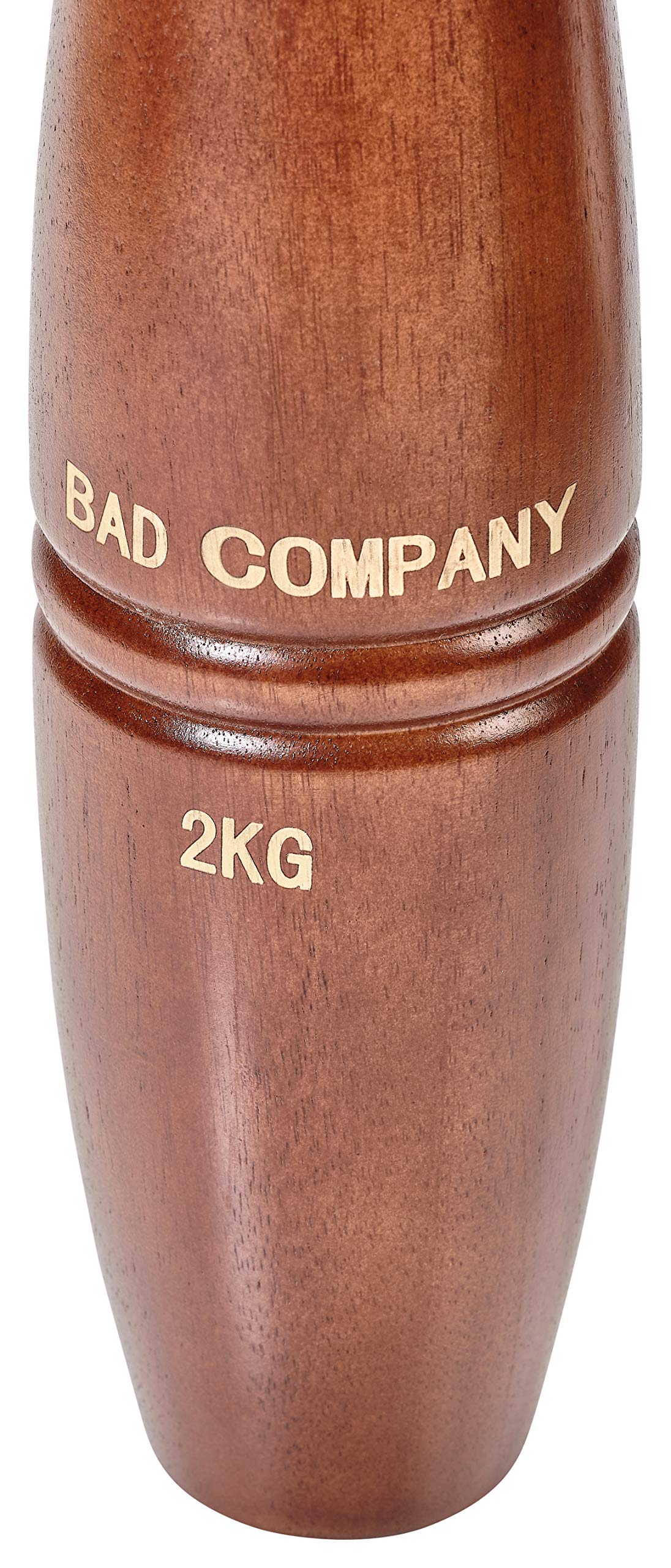 Bad Company Wooden Indian Club Bell I Schwungkeule aus gepresstem Holz inkl. Versieglung I 2 kg
