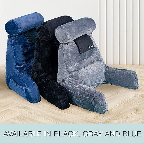 Miniatura 8 de malu Almohada de lectura extra grande  Almohada ergonómica  Almohada de espalda para cama + alfombrilla enrollable para soporte de cuello  con