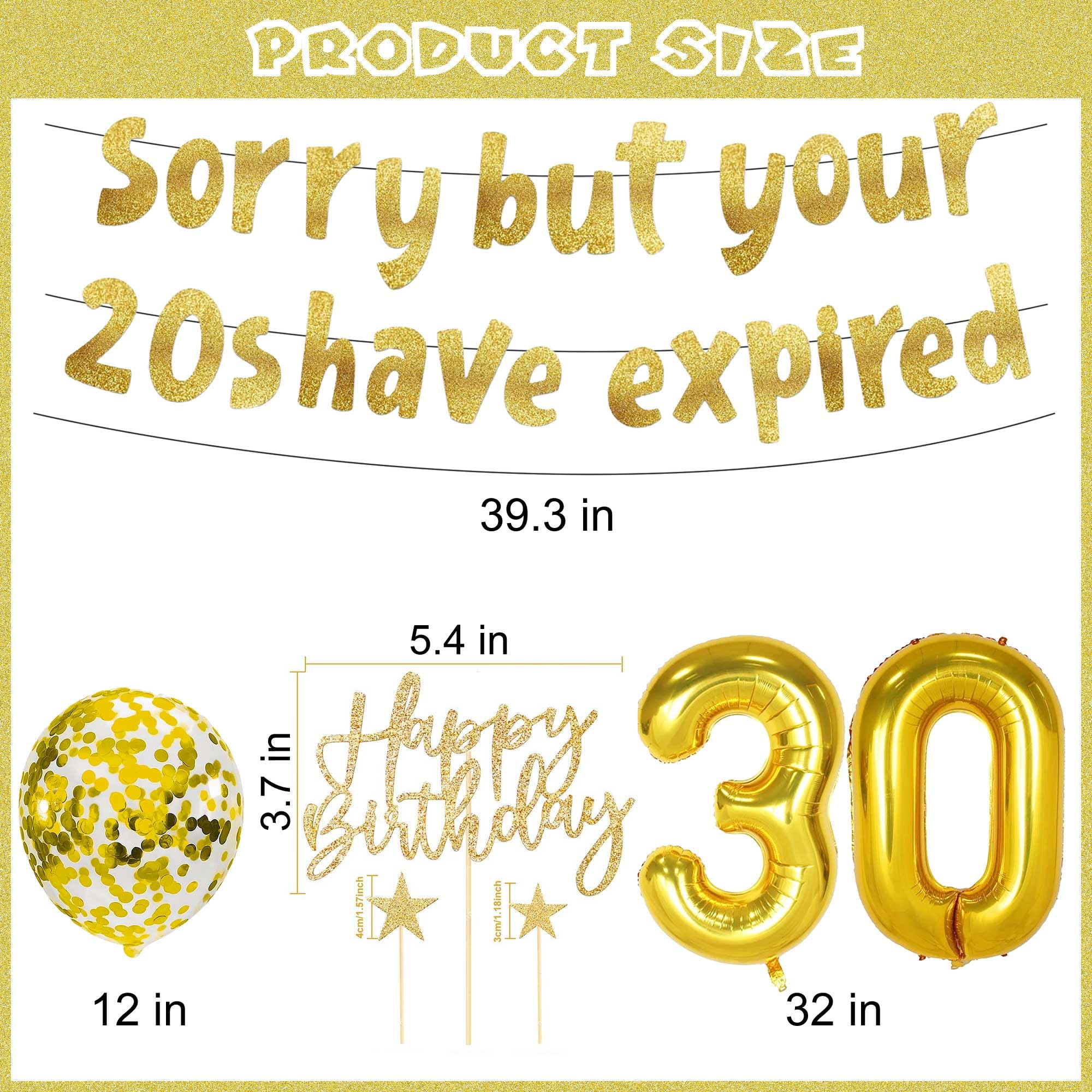 Glitzer-Banner „IT 20 Anni Scaduti“ – Partydekoration Für Jubiläum Oder Themenfeier