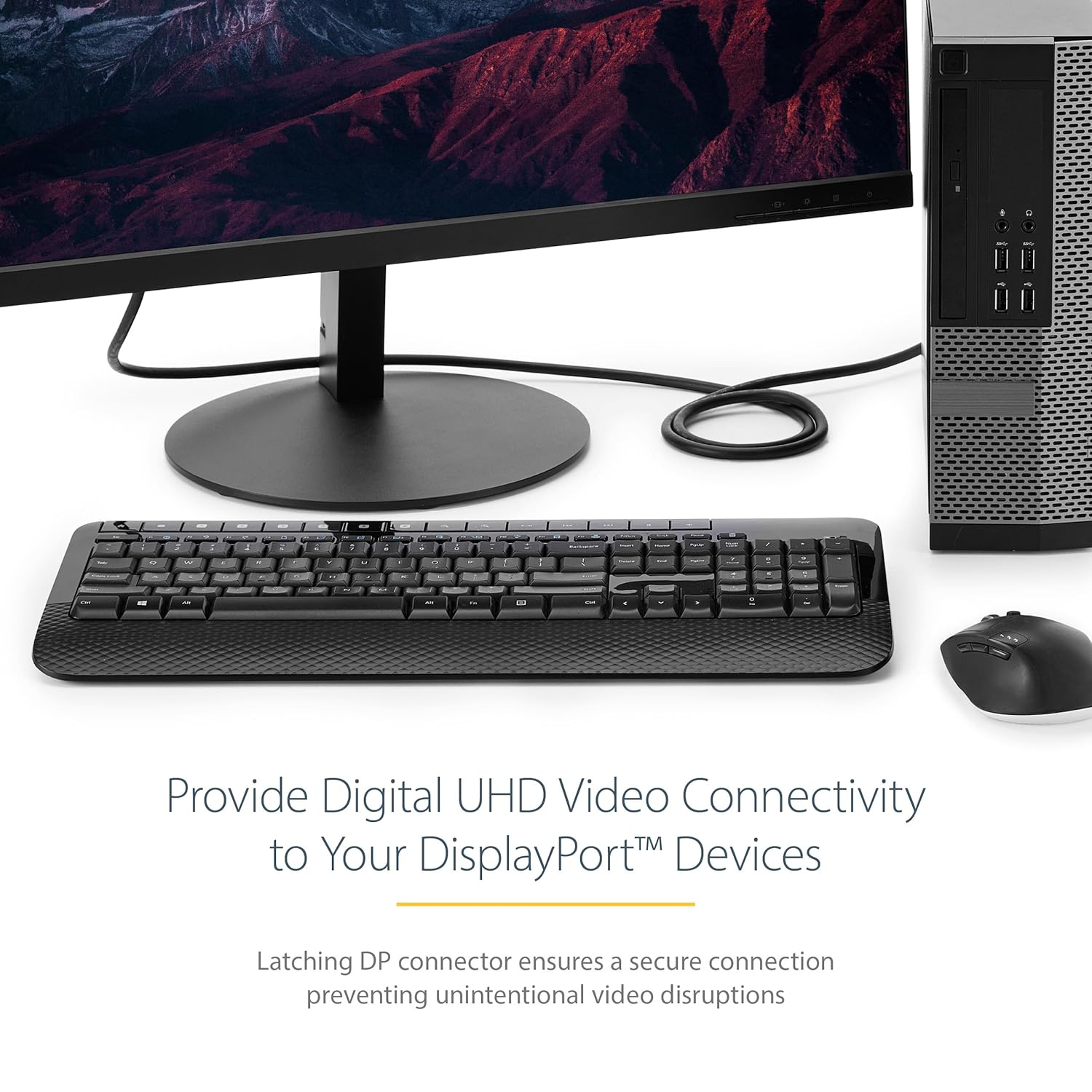 StarTech.com 2m (6ft) DisplayPort 1.2 Cable - 4K x 2K Ultra HD VESA Certified DisplayPort Cable - DP to DP Cable for Monitor - DP Video/Display Cord - Latching DP Connectors (DISPL2M)