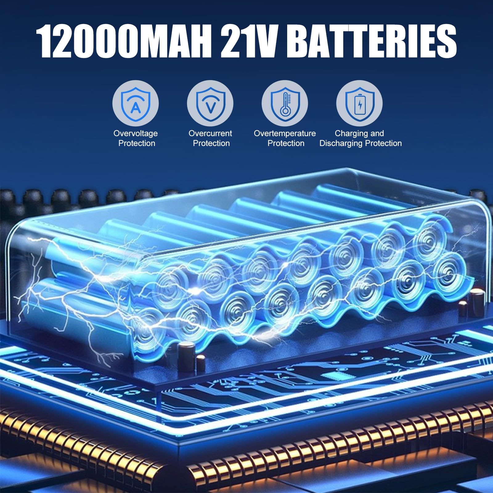 Soplador de Hojas Inalámbrico 21V 40000 RPM – Motor de Cobre, Súper Potente y Ligero, con 2 Baterías 2400mAh y Cargador Rápido – Autonomía 30 Min, Ideal para Jardín, Coche, Patio y Camping | Motor de cobre, batería de 3000 mAh x2, autonomía de 30 minutos,