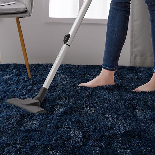 Miniatura 6 de DweIke - Tapete de pelo alto y esponjoso para sala, habitación infantil, guardería y cabecera, tapete antideslizante y suave para decoración de