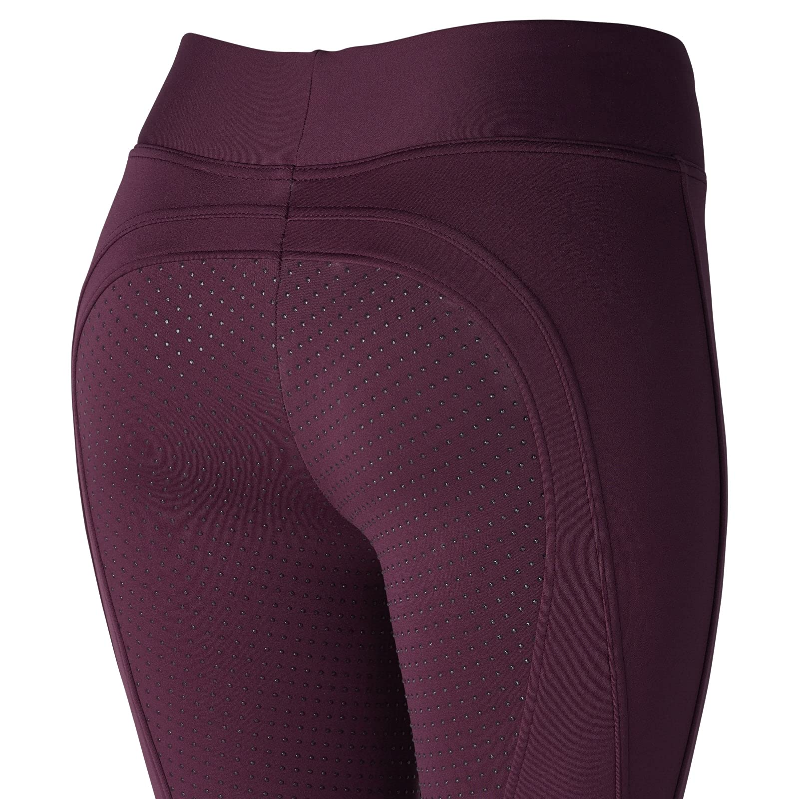 HORZE Damskie legginsy termiczne do jazdy konnej Active, spodnie zimowe z pełnym lejem silikonowym