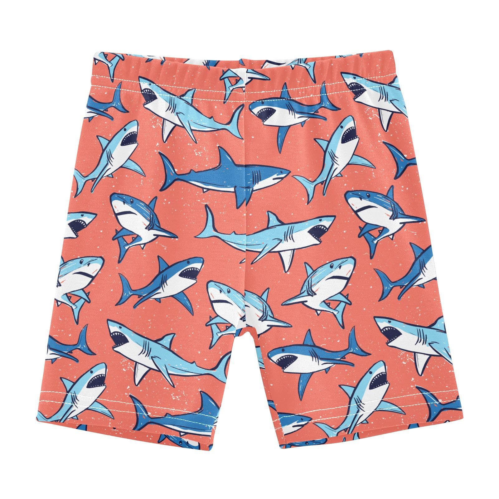 JHKKU Girls Shark Shorts Cotton Cartwheel Bike Kids Biker Under Dress Dance Short Girl Clothes 10Y