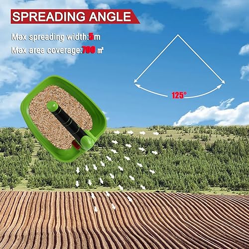 Miniatura 6 de GARCARE Esparcidor de semillas recargable de 7.2 V para fertilizante de semillas de hierba, sal de roca y hielo, batería de litio integrada de 2000