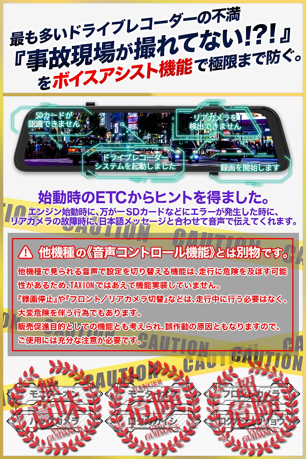 Amazon.co.jp: 【TXM-15S】フロントカメラ分離型 12インチ ドライブ