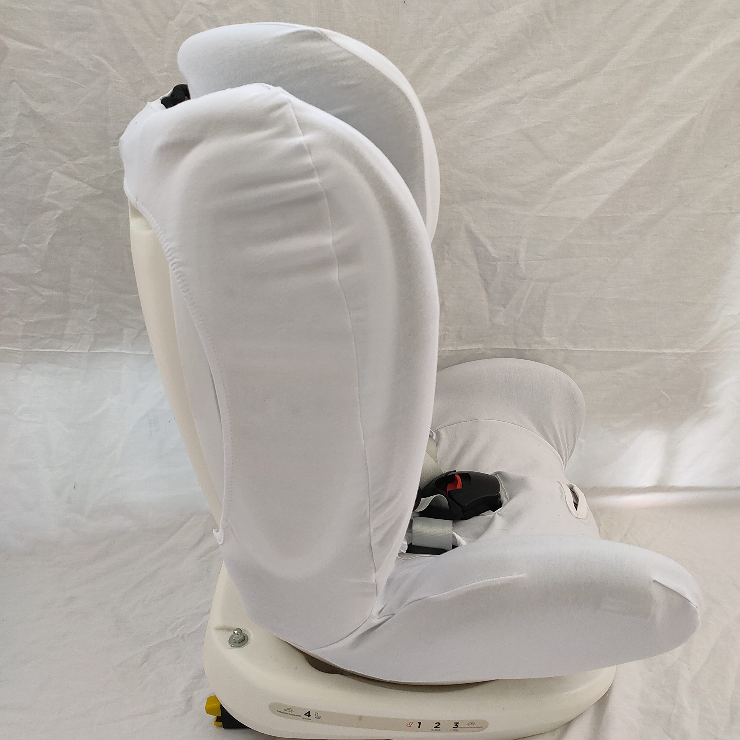 Moon-Bebe Housse pour Star Ibaby – Siège Auto Groupe 0+/1/2/3 Baby Auto Fix NOE (Blanc)