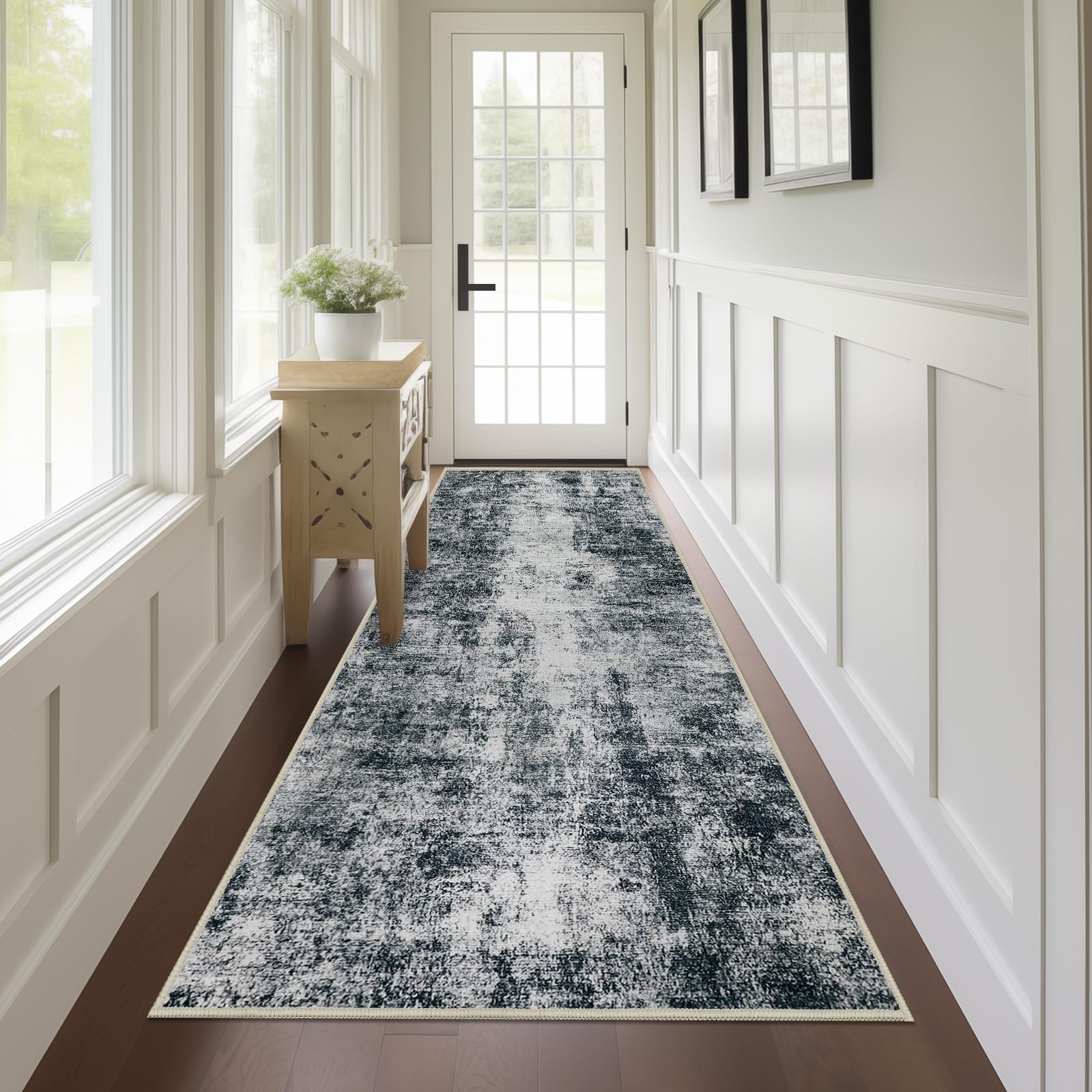 Alfombra de pasillo antideslizante lavable Capslpad de pelo bajo