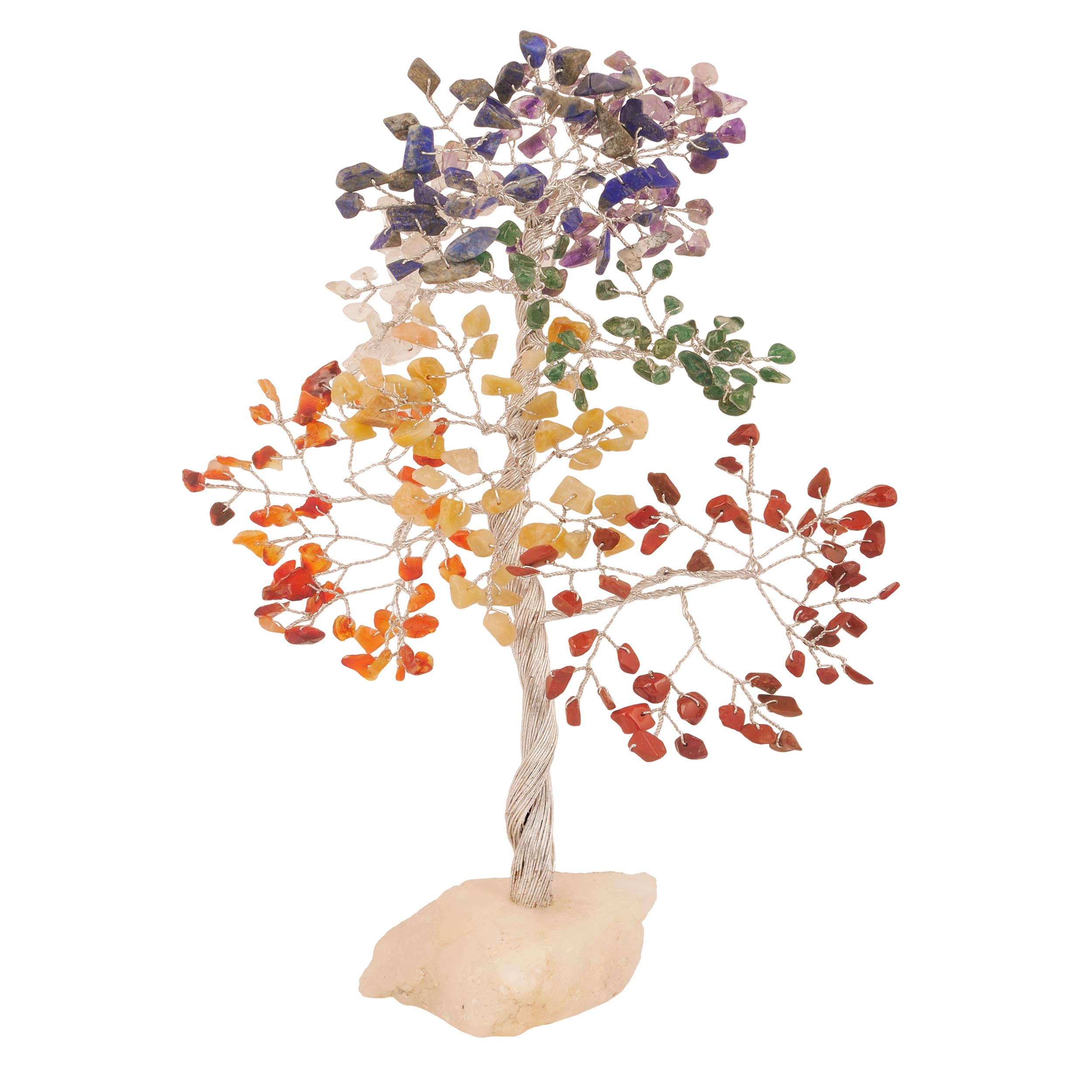 PYOR Seven Chakra Tree - Gemstone Tree - Artificial Tree - Energy Stones and Crystals - Crystal Tree Feng Shui - Crystal Meditation - Desk Decor Aesthetic - House Warming Gifts