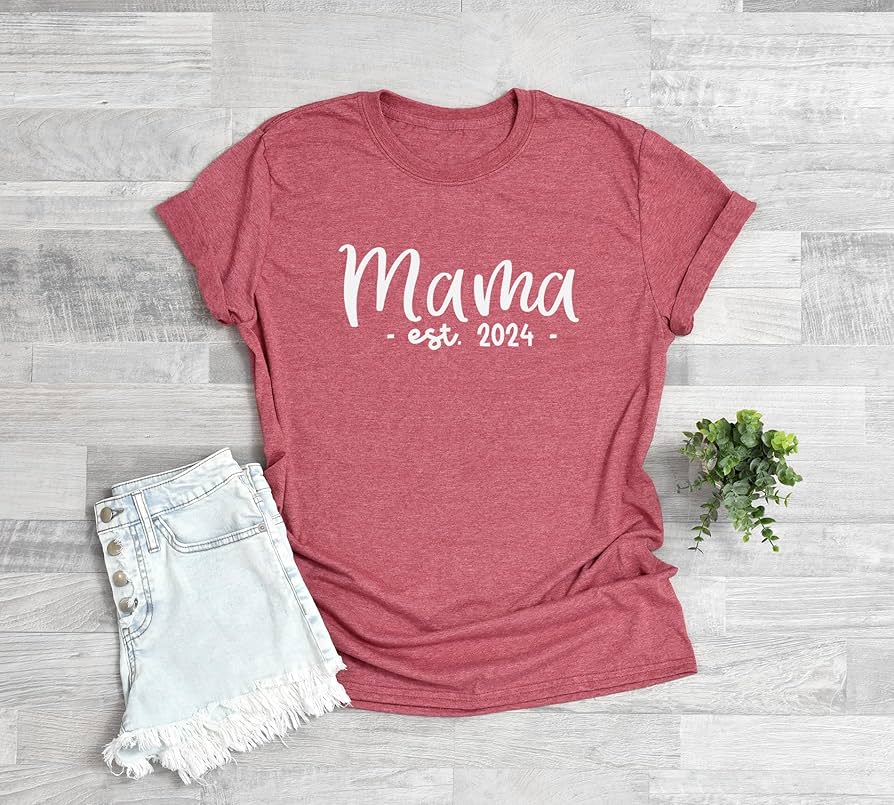 mama 5月10日～13日まで休みます Amazon.com: Mama Est 2024 Shirt, Mother's Day Gift, Gift for