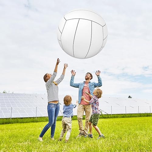 Miniatura 7 de Libima Pelotas inflables gigantes de voleibol de playa de 27 pulgadas, pelota deportiva inflable, voleibol blanco, juegos de piscina, juguetes para