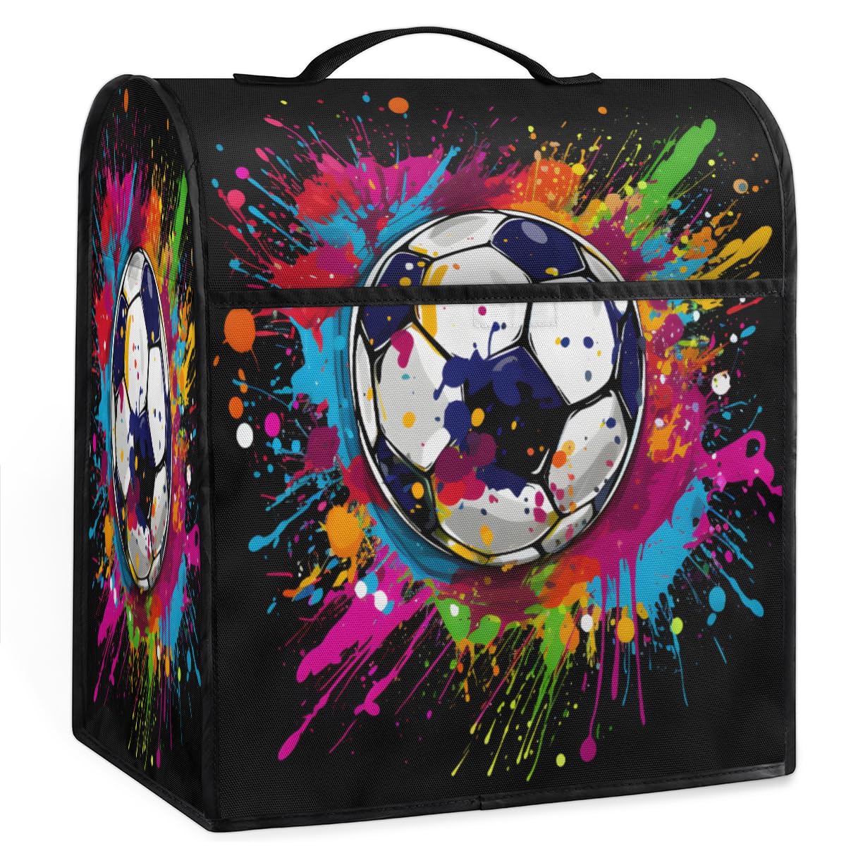 Coffee Maker Cover Football Graffiti Pattern Kitchen Appliance Covers Small Appliance Covers Blender Cover Juicer Cover Dust Covers for Kitchen Appliances with Top Handle and Pockets,Washable,C486