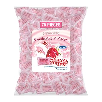 Scripture Candy, Strawberries & Cream 1 Pound Bag, 75 Pieces 1