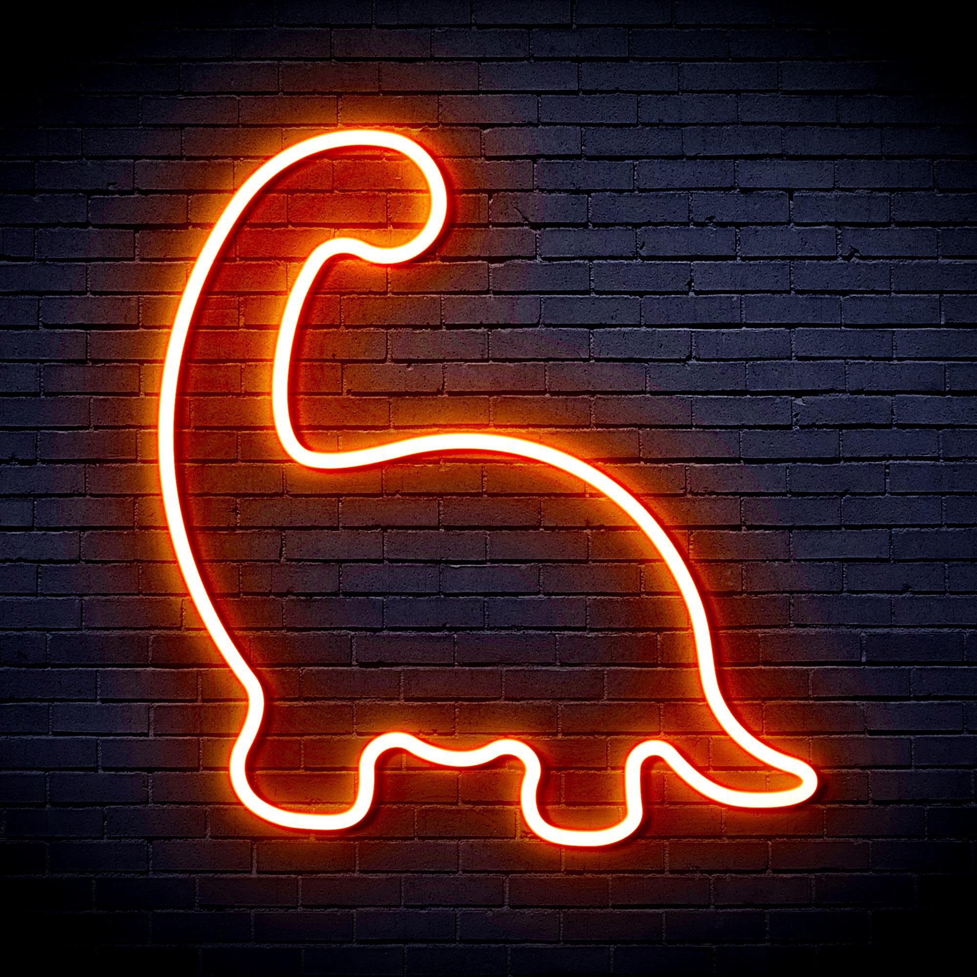 ADVPRO Dinosaur Kid Room Flex Silicone LED Neon Sign - Orange - st16s66-fnu0027-o