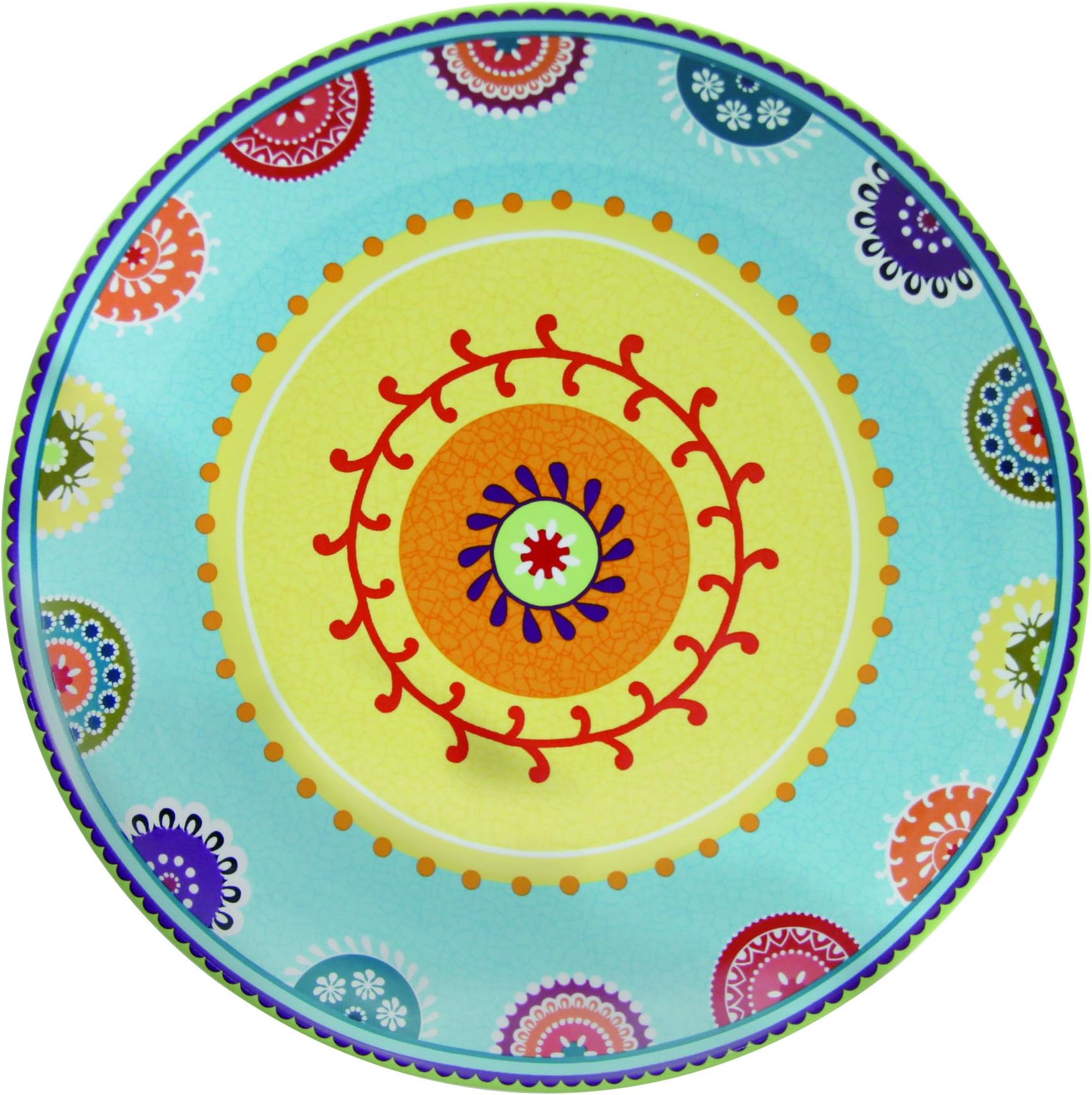 Quid Excellence Caracas 4060183 Stoneware Plates 27 CM Set of 6, Blue