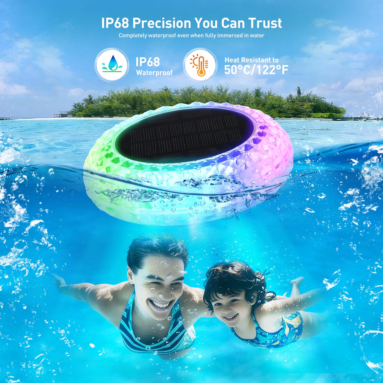 Schwimmende LED-Pool-Lichter, solarbetrieben, Pool-Lichter, die für den Innen-, Oberirdischen Pool/Teich/aufblasbaren Whirlpool/Badewanne/Party, Schwimmbadzubehör Essentials Dekorationen für den