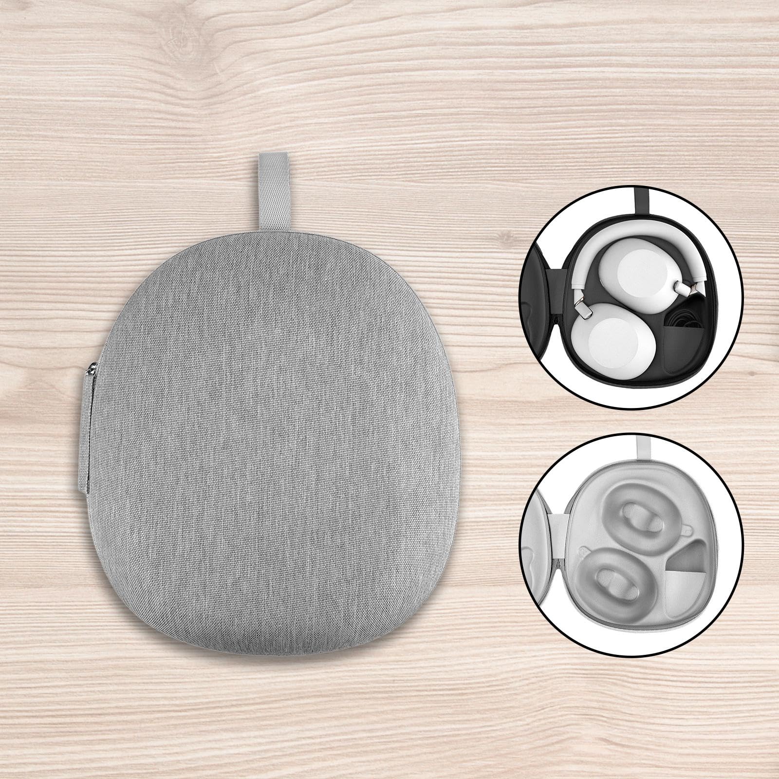 Estuche para Auriculares, Bolsa de Viaje portátil, Regalo de cumpleaños, práctico Estuche Protector para Auriculares para WH-1000XM6, Gris