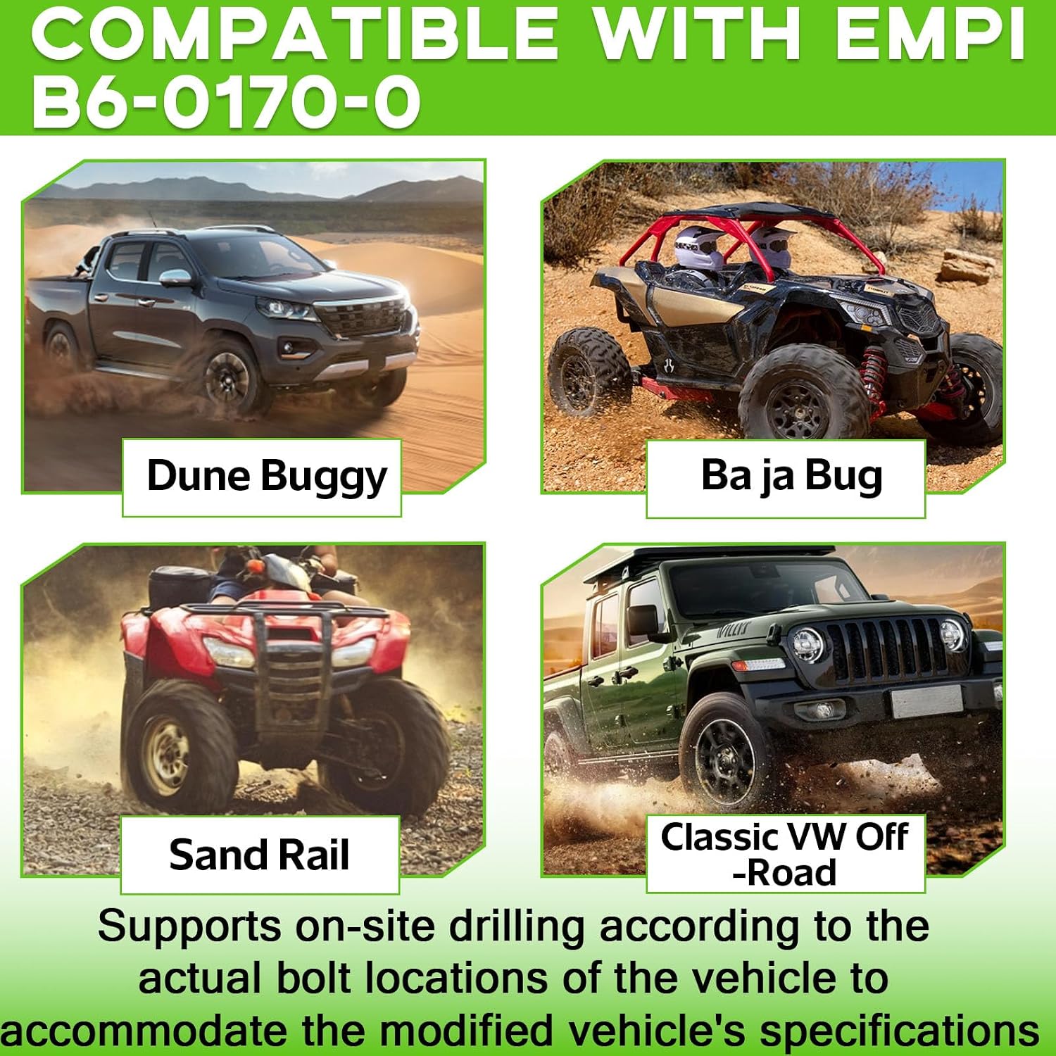 Compatible with EMPI B6-0170-0 Fender Beading Kit - 25 Foot Black Fender Welting Without Bolt Notches, Fit for Volkswagen VW Dune Buggy, Baja Bug, Sand Rail & Off-Road Vehicles