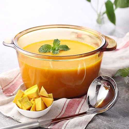 Miniatura 4 de RJ Legend, Juego de utensilios de cocina, utensilios de cocina, 5 cucharas de servir con ganchos para colgar, resistente al calor, acero inoxidable