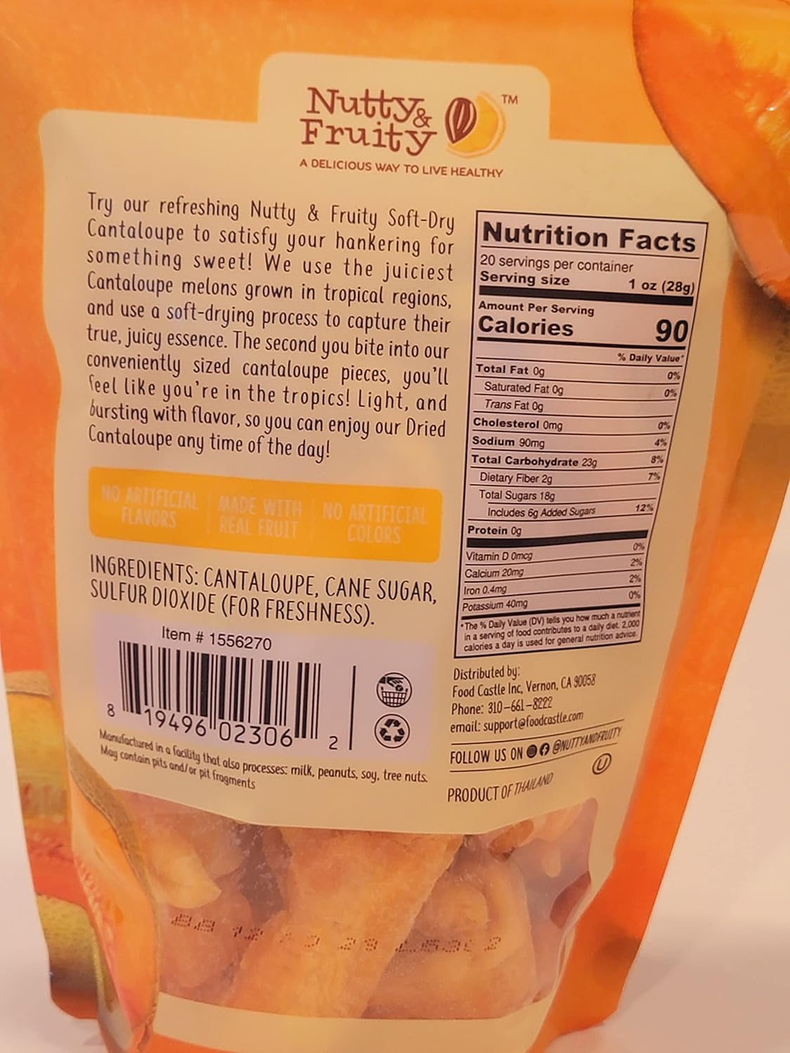 Nutty and Fruity Large Orange Bag