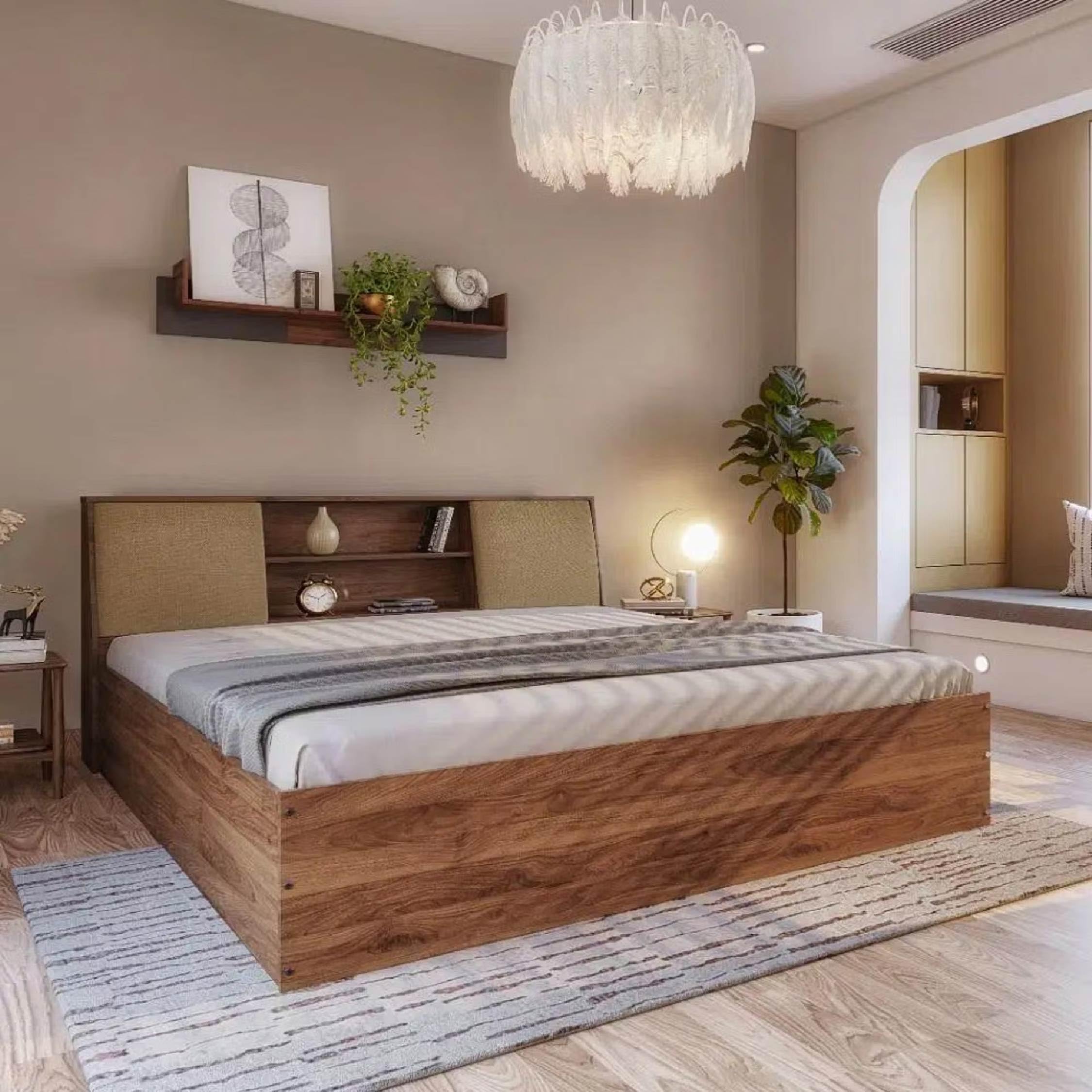 Wakefit Bed | 1 Yr Warranty | King Size Bed, Storage Box & Foam-Cushioned Upholstery Headboard, Density: 680–750 kg/m³, Termite & Borer Resistant, Fits Mattresses Up to 8 Inches (Orion 78 x 72 - CW)-image-17