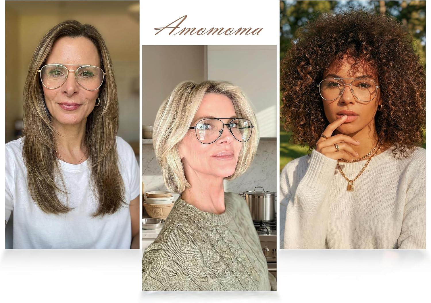 AMOMOMA Aviator Reading Glasses for Women,Men Blue Light Blocking Computer Readers Trendy Retro Metal Frame AM6162US - Image 3