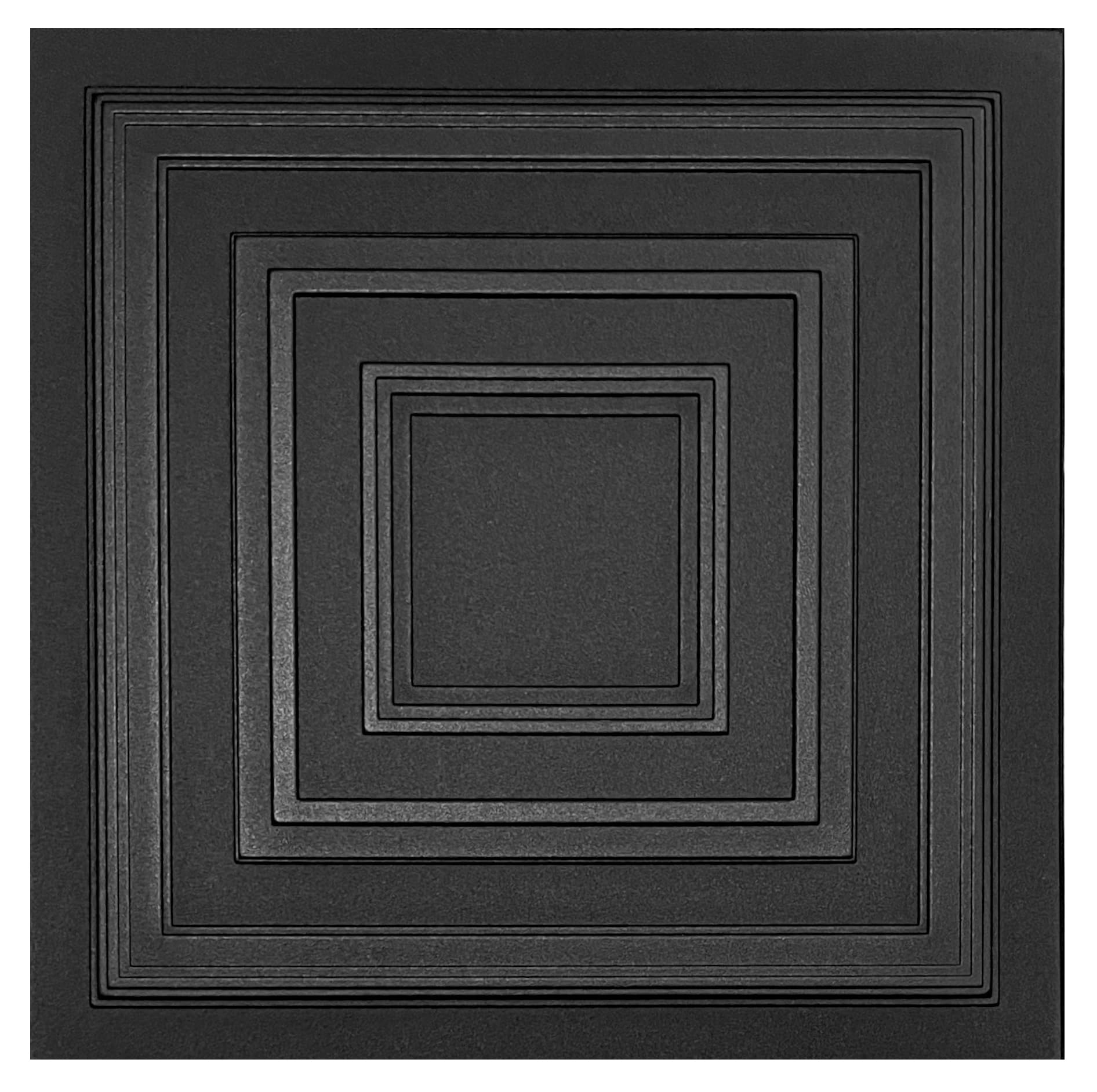 Lot de 40 panneaux 3D de 10 m² en polystyrène - 50 x 50 cm - Panneaux de plafond - Panneaux muraux - Décorations, plafonds - Revêtement mural - 2 à 3 mm d'épaisseur - polystyrène XPS 0831 - Noir