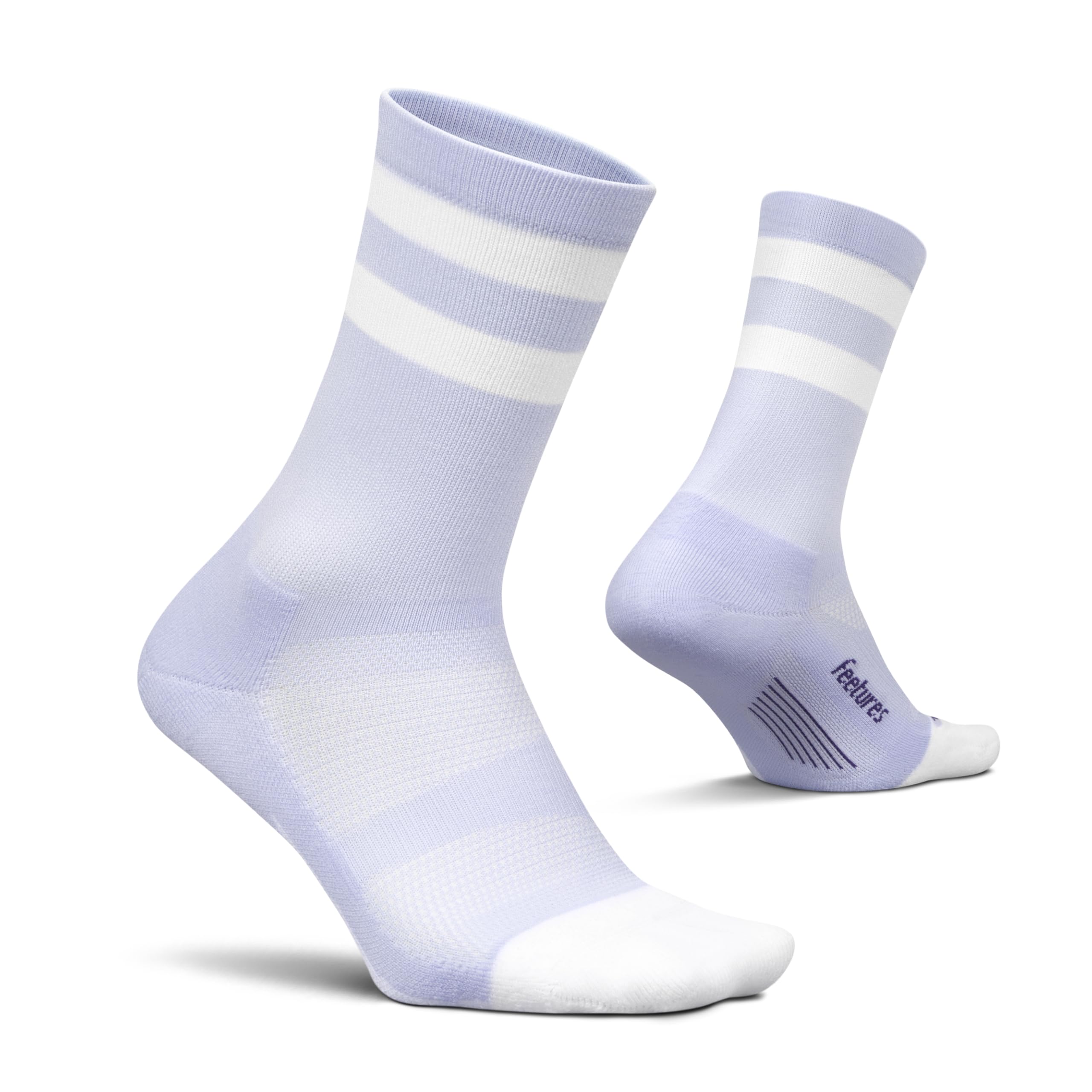 Feetures Elite Light Cushion Mini Crew Sock - Sport Sock with Targeted Compression - (1 Pair)