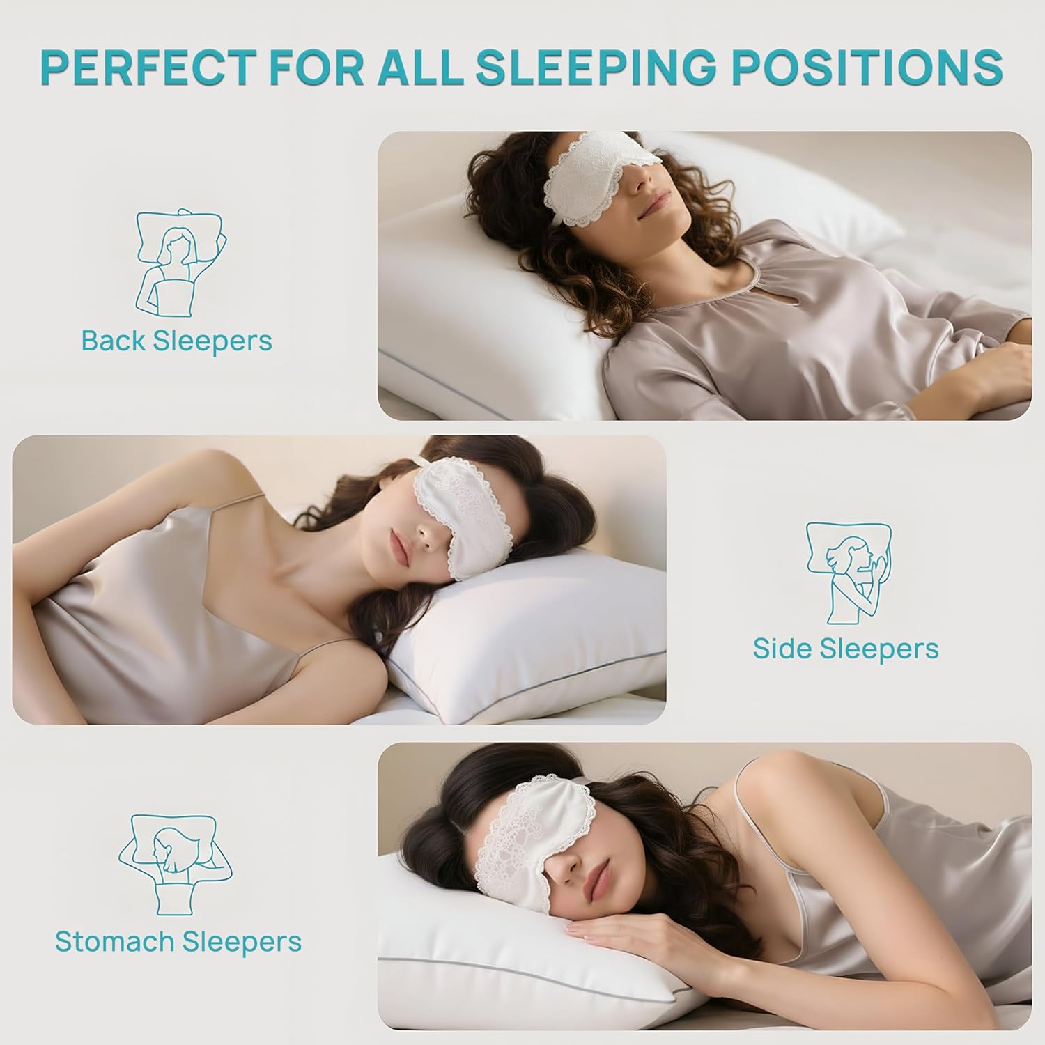 Luxury Hotel Collection Bed Pillows Standard/Queen Size Set of 4 - Original Soft Down Alternative Pillow for Sleeping - Soft Support for Back, Stomach or Side Sleepers - Breathable & Cooling Effect