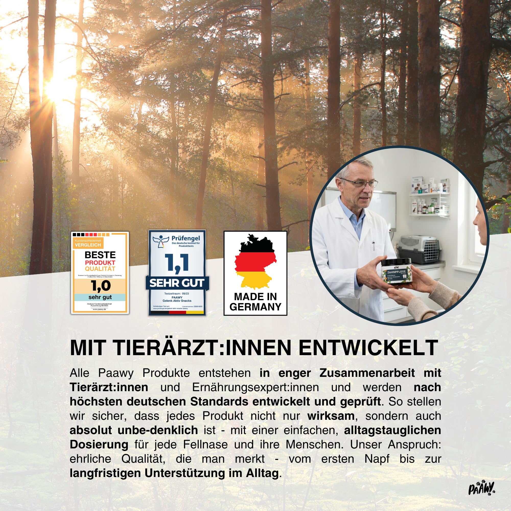 Dental Pulver für Hunde - 9-in-1 Wirkstoff-Komplex Made in Germany - Zahnsteinentferner & Anti-Mundgeruch Futtertopping - einfache Zahnpflege beim Hund - Zahnputzflocken für tägliche Reinigung