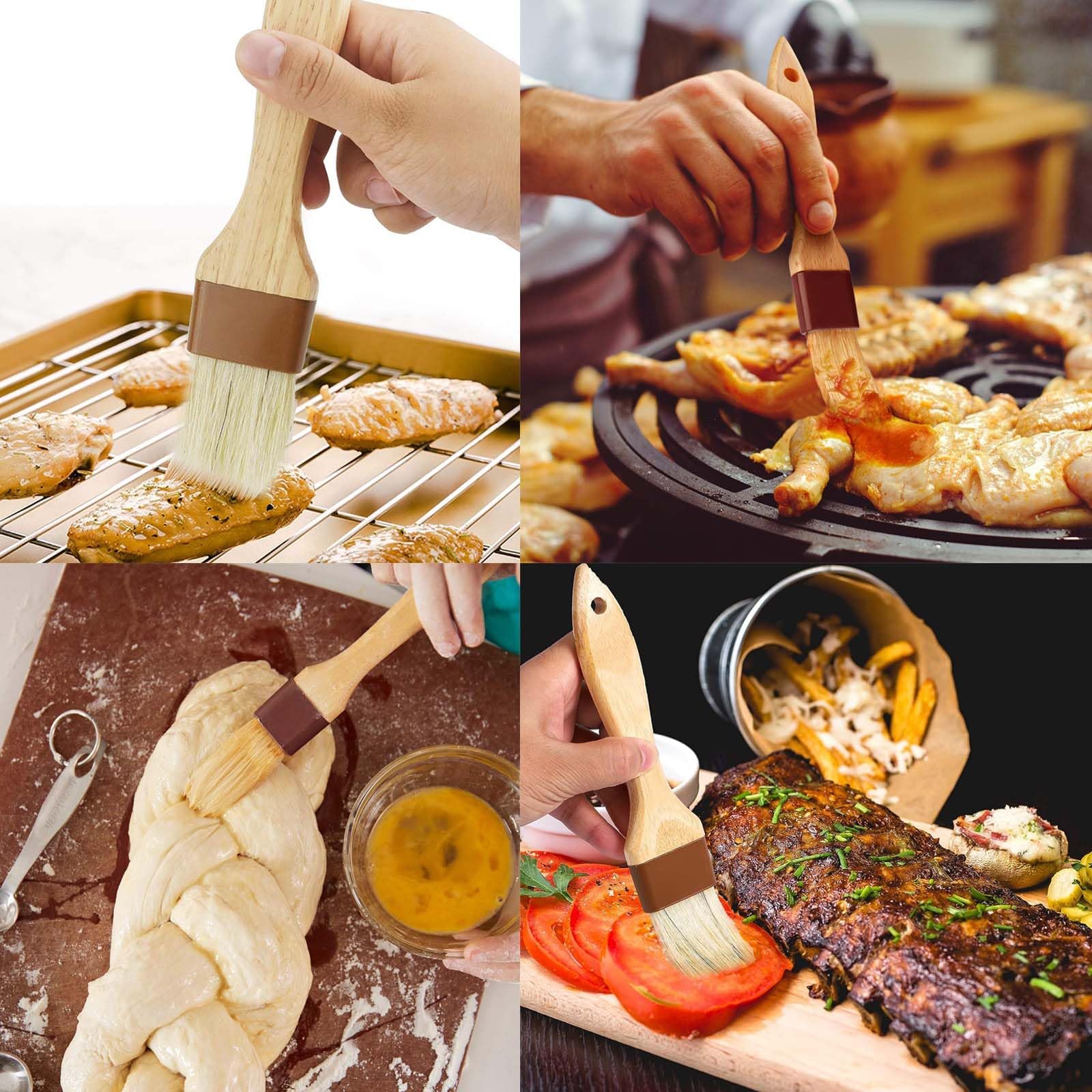 Set 3 Pennelli Da Cucina - Per Olio, Uova, Barbecue, Materiale PP Alimentare, Multiuso - Foto 4