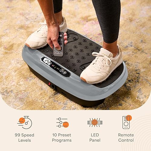 Miniatura 37 de Lifepro Vibration Plate Exercise Machine with Magnetic Acupoints - Full Body Vibration Platform for Beginners and Recovery - Ideal Lymphatic Negro