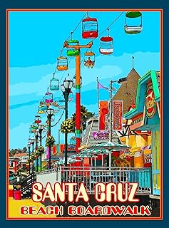 Magnet Santa Cruz Beach Boardwlk California United States Travel Advertisement Magnet 2