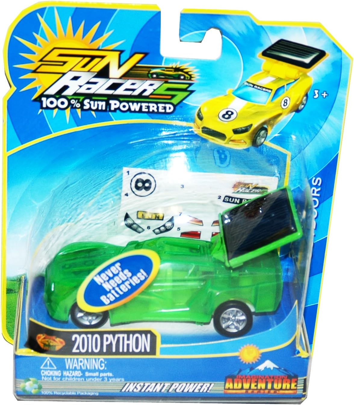Amazon.com: Sun Racers 100% Sun Powered Vehicle - 2010 Python (Green ...