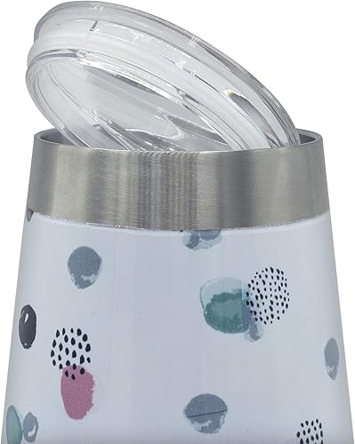 Miniatura 2 de BUILT Vaso de vino de acero inoxidable de doble pared de 12 onzas con puntos de tapa 5270079 Variado,Azul/claro