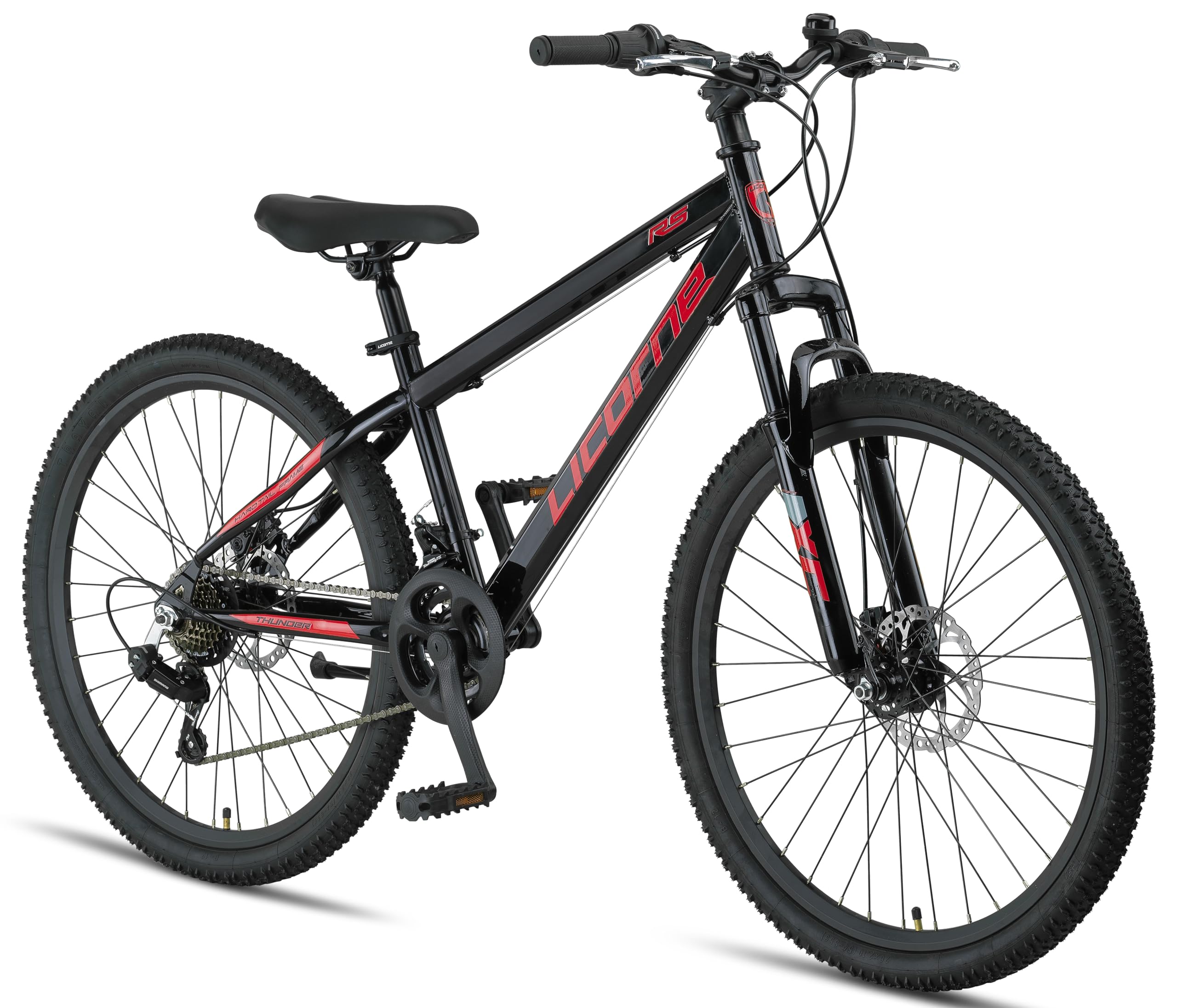 Licorne Bike Bicicleta de montaña Thunder Premium en 20, 24, 26, 27,5 y 29 pulgadas, para niñas, niños, hombres y mujeres, freno de disco