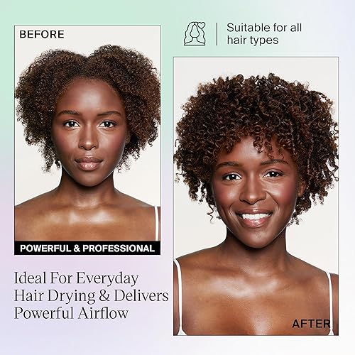 Miniatura 4 de Eva NYC Healthy Heat Pro-Lite - Secador de pelo, secadora de pelo ligera con infrarrojos lejanos, 2 velocidades y 3 sopladores de calor para