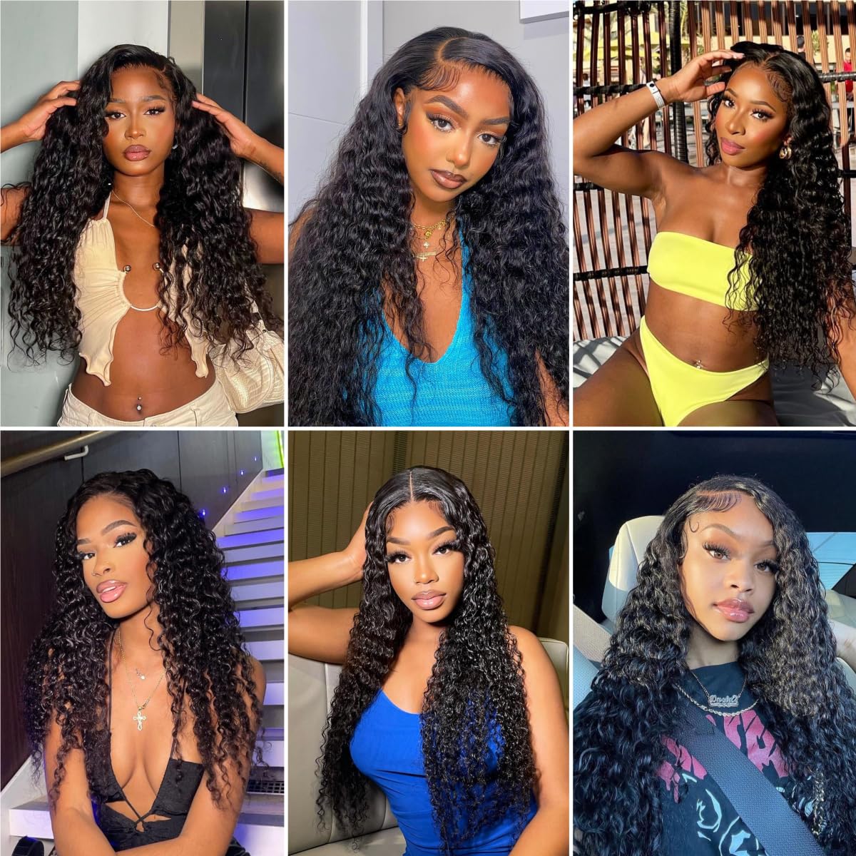 Deep Wave Human Hair Bundles with Lace Closure, 14-20+14 Inch Lengths Deep Wave HD Closures | Our Waviest hair with THE Thinnest  main image 4